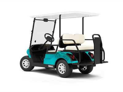 Rwraps Matte Chrome Teal Golf Cart Vinyl Wraps