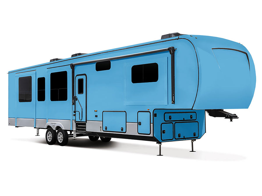 Rwraps Matte Sky Blue Do-It-Yourself 5th Wheel Travel Trailer Wraps