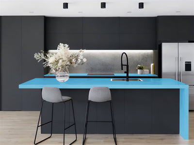 Rwraps™ Matte Sky Blue Kitchen Countertop Wraps