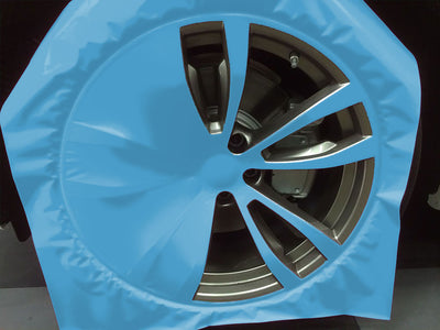 Rwraps™ Matte Sky Blue Custom Wheel Installation Process