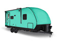 Rwraps Matte Teal Travel Trailer Wraps