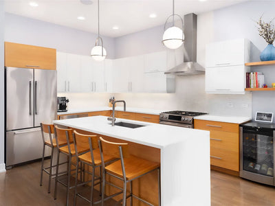 Rwraps Matte White Custom Kitchen Counter Wraps
