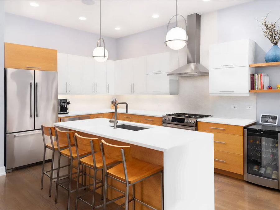 Rwraps Matte White Custom Kitchen Counter Wraps