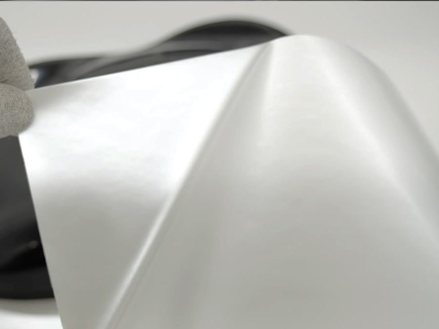 Rwraps Pearlescent Satin White Film~Rwraps Peel of Pearlescent Satin White Vinyl~1