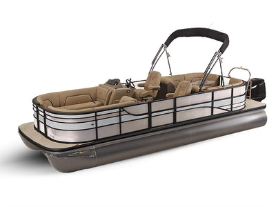 Rwraps Pearlescent Satin White Pontoon Custom Boat Wrap