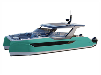 Rwraps Satin Metallic Emerald Green Catamaran Dual-Hull Vinyl Film Wraps