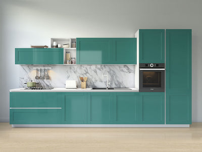 Rwraps™ Satin Metallic Emerald Green Kitchen Cabinet Wraps