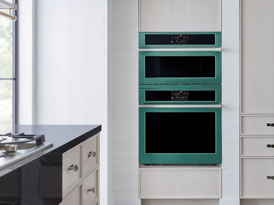 Rwraps Satin Metallic Emerald Green DIY Built-In Oven Wraps