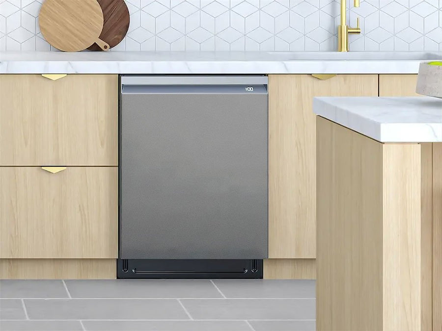 Rwraps™ Satin Metallic Gray Custom Dishwasher Cover