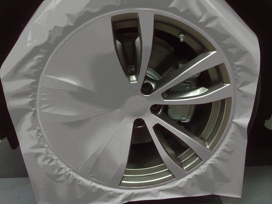 Rwraps™ Satin Metallic Gray Custom Wheel Installation Process