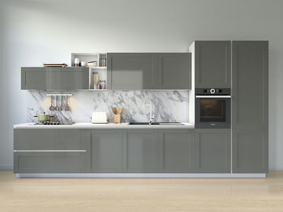 Rwraps™ Satin Metallic Gunsmoke Gray Kitchen Cabinet Wraps