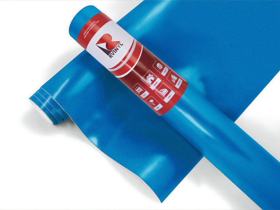 Rwraps™ Satin Metallic Ocean Blue Wheel Wrap Roll