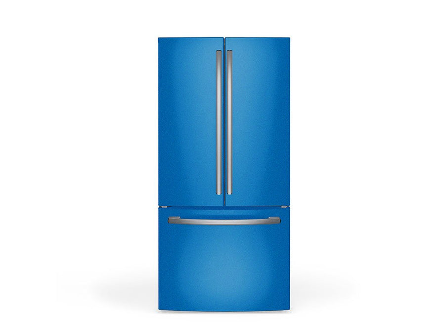 Rwraps Satin Metallic Ocean Blue DIY Built-In Refrigerator Wraps