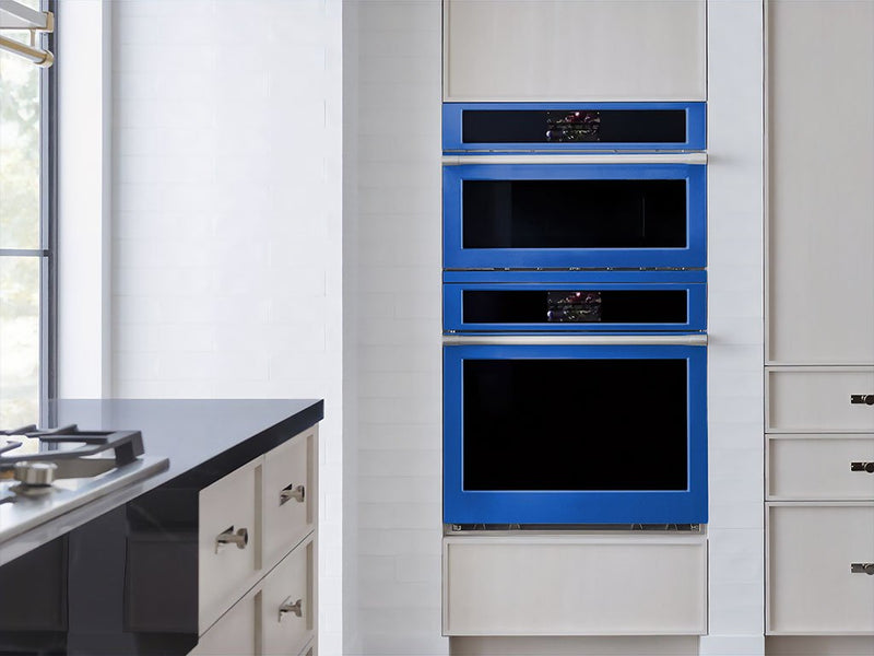 Rwraps Satin Metallic Ocean Deep Blue DIY Built-In Oven Wraps