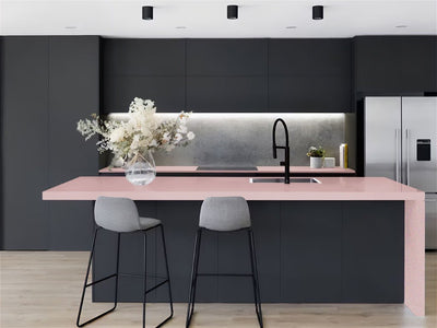 Rwraps™ Satin Metallic Rose Gold Kitchen Countertop Wraps