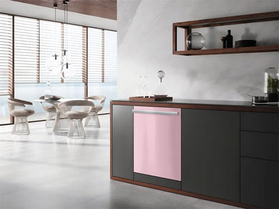 Rwraps™ Satin Metallic Sakura Pink Wrapped Dishwasher Example