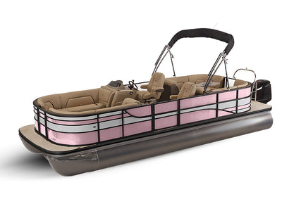 Rwraps Satin Metallic Sakura Pink Pontoon Custom Boat Wrap