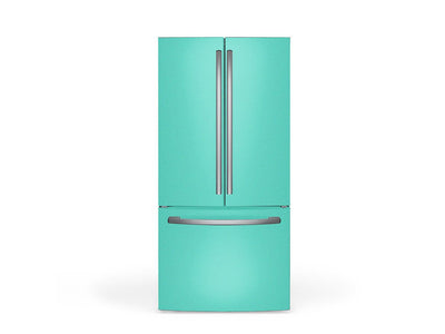 Rwraps Satin Metallic Turquoise DIY Built-In Refrigerator Wraps