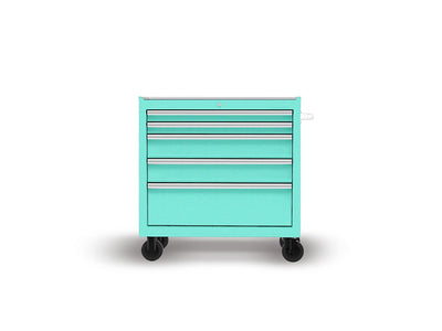 Rwraps Satin Metallic Turquoise DIY Tool Cabinet Wraps