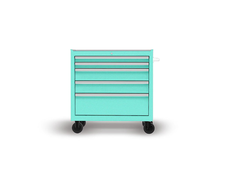 Rwraps Satin Metallic Turquoise DIY Tool Cabinet Wraps