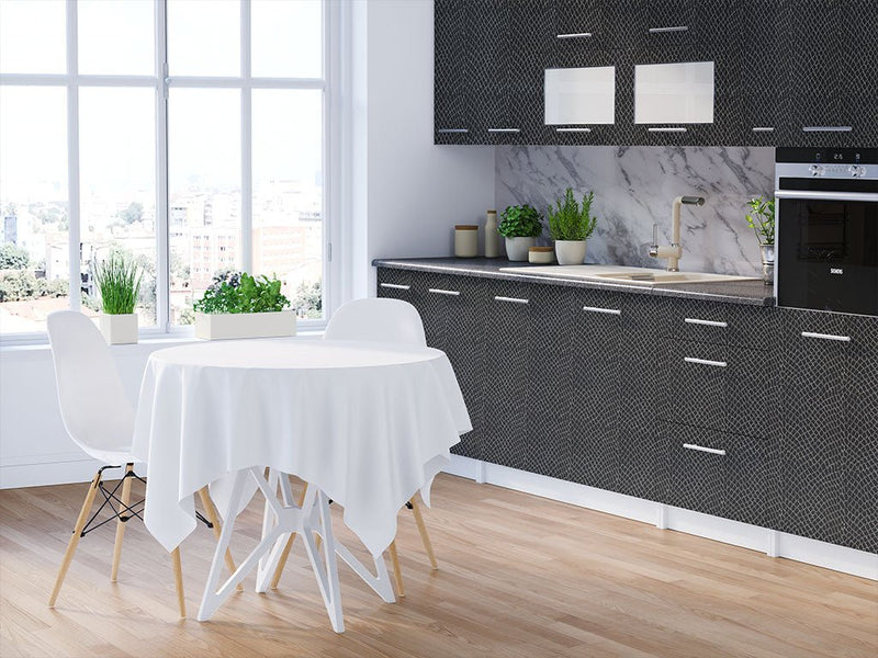 Rwraps Snakeskin Black DIY Kitchen Cabinet Wraps