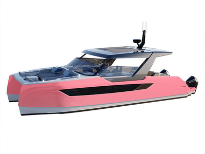 Rwraps Velvet Pink Catamaran Dual-Hull Vinyl Film Wraps