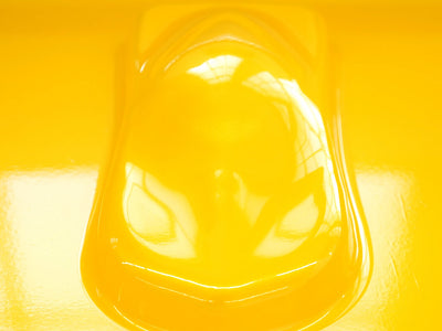 Rwraps Yellow Gloss Metallic Vinyl Film~Rwraps Yellow Gloss Metallic Vinyl Film Speed Shape Model Front View~1