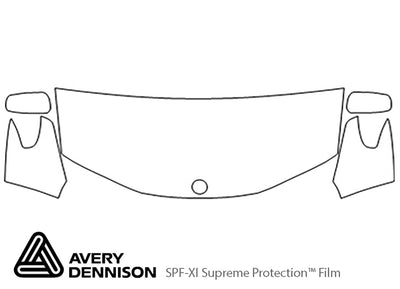 9-2x Avery Dennison Clear Bra Hood Precut PPF Diagram
