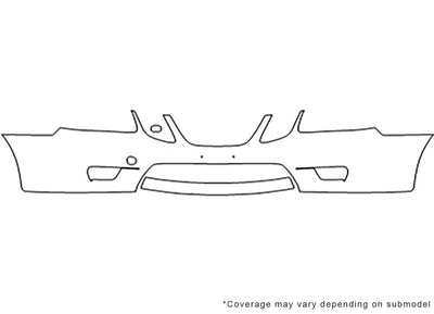 9-2x 3M Clear Bra Bumper Precut PPF Diagram
