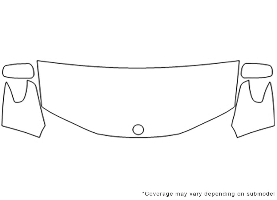 9-2x Avery Dennison Clear Bra Hood Precut PPF Diagram