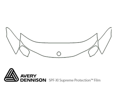 9-3. Avery Dennison Clear Bra Hood Precut PPF Diagram