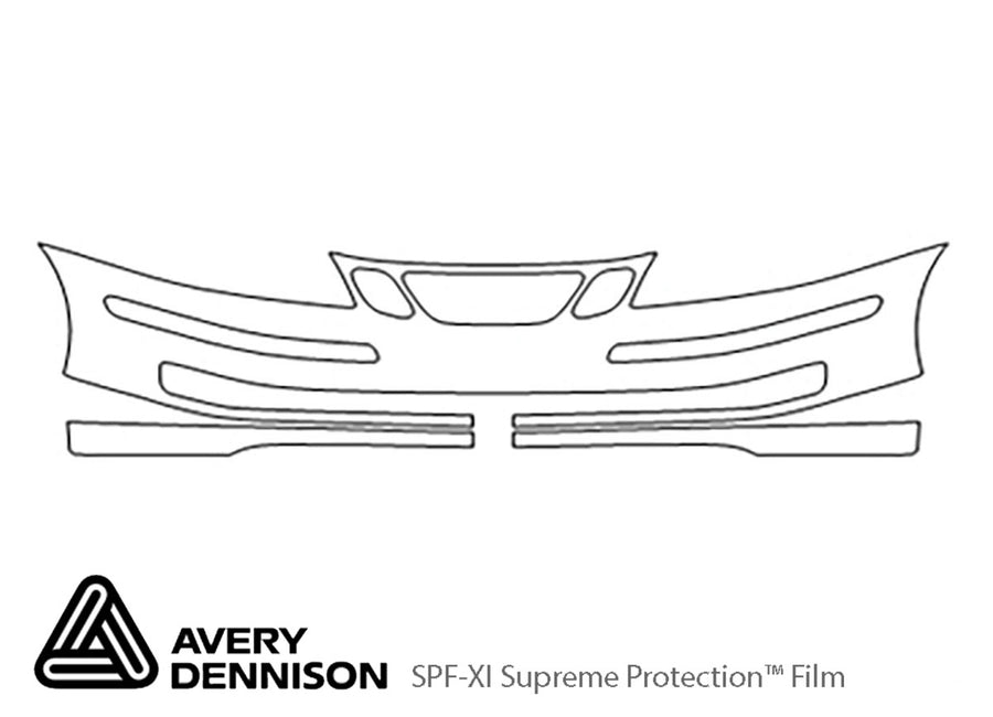 9-3. Avery Dennison Clear Bra Bumper Precut PPF Diagram