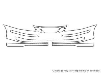9-3. 3M Clear Bra Bumper Precut PPF Diagram