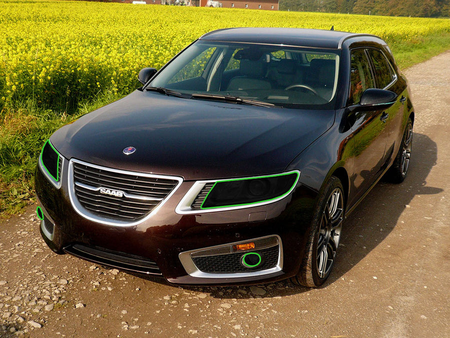saab 9-5 2006-2009 Headlight Tint Location