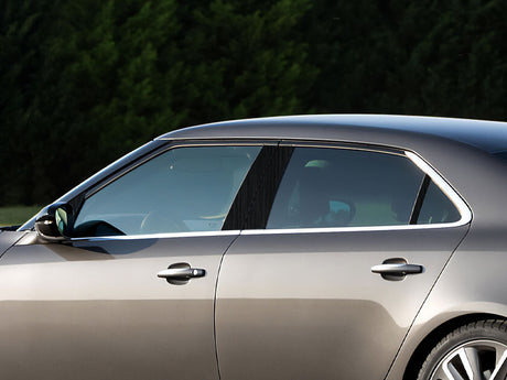 saab 9-5 2011-2011 (sedan) Brushed Aluminum Black Pillar Cover Diagram