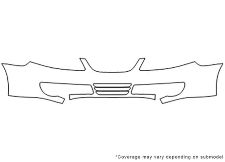 9-5. Avery Dennison Clear Bra Bumper Precut PPF Diagram