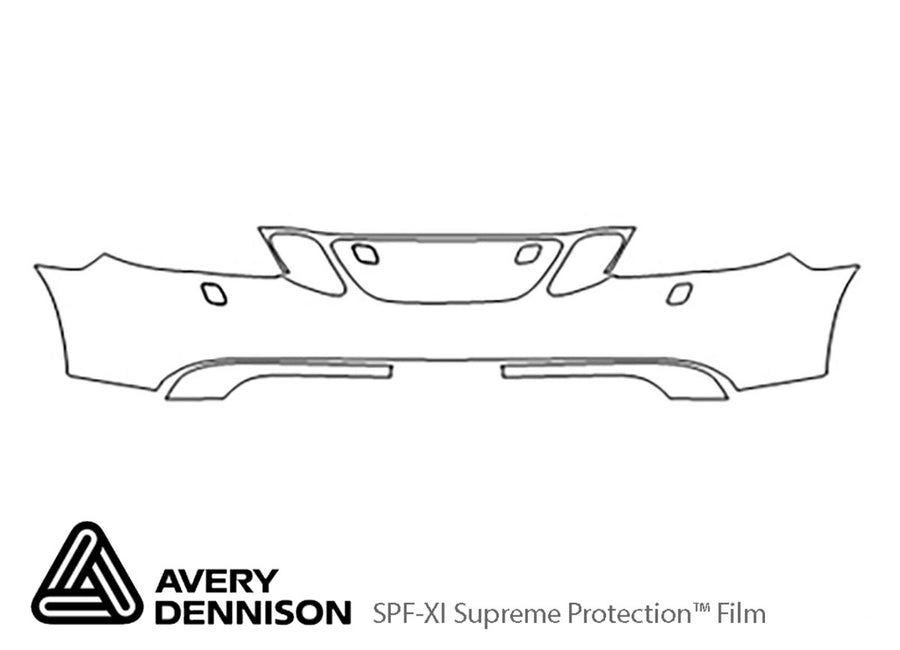 9-7x Avery Dennison Clear Bra Bumper Precut PPF Diagram