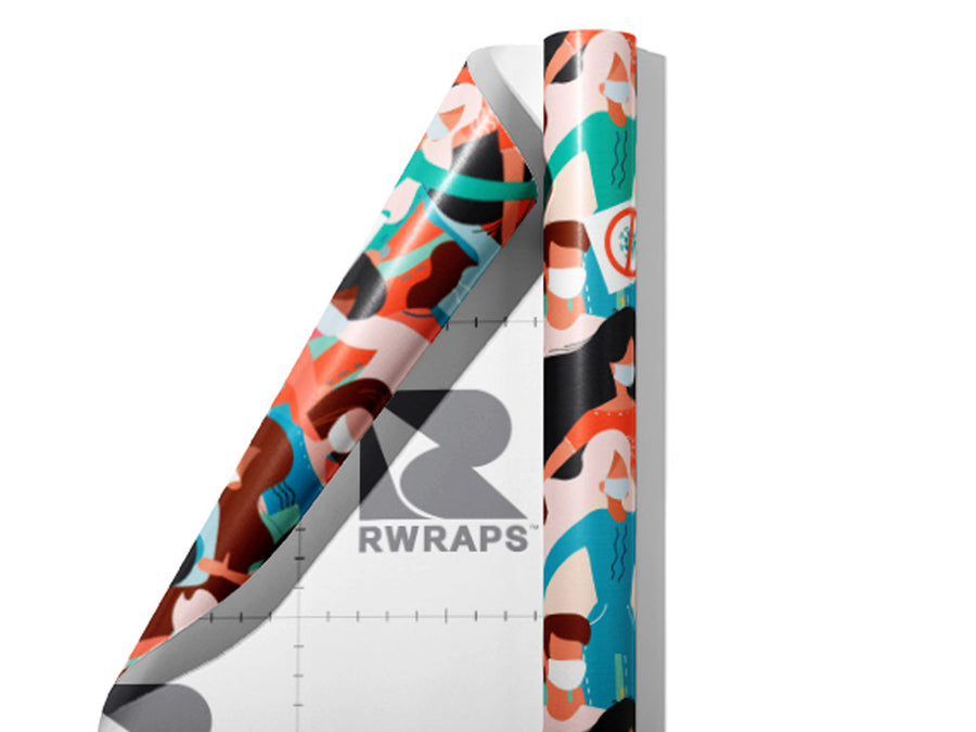 Safety First Americana Wrap Film Sheets~Rwraps Series 914 Safety First Americana Scrolled Sheet~4