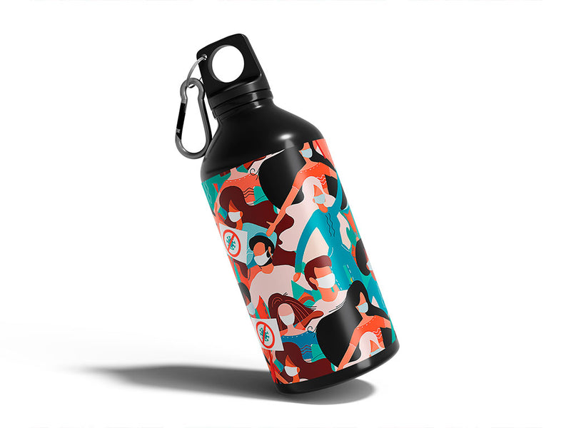 safety first  Water Bottle DIY Stickers