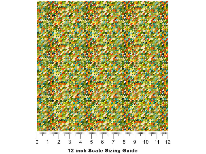 Safety First Mosaic Vinyl Film Pattern Size 12 inch Scale~Rwraps Safety First Mosaic Sizing Chart~2