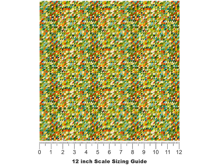 Safety First Mosaic Vinyl Film Pattern Size 12 inch Scale~Rwraps Safety First Mosaic Sizing Chart~2