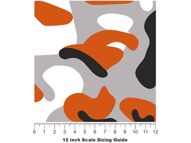 Safety Flecktarn Camouflage Vinyl Film Pattern Size 12 inch Scale~Rwraps Safety Flecktarn Camouflage Sizing Chart~3