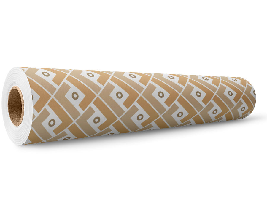 Saffron Squares Mosaic Wrap Film Wholesale Roll~Rwraps Series 914 Digitally Printed Vinyl Roll~5