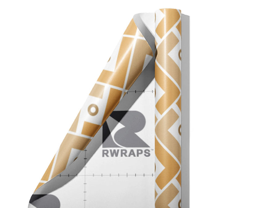 Saffron Squares Mosaic Wrap Film Sheets~Rwraps Series 914 Saffron Squares Mosaic Scrolled Sheet~3