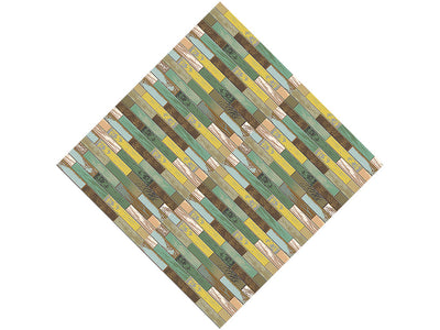 Sage Stain Wooden Parquet Vinyl Wrap Pattern