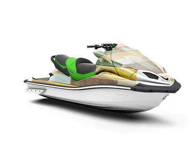 Sage Stain Wooden Parquet Jet Ski Vinyl Customized Wrap