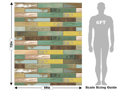 Sage Stain Wooden Parquet Vehicle Wrap Scale~Rwraps Series 914 Sage Stain Wooden Parquet Measurements~2