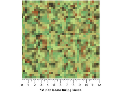 Sage Wisdom Pixel Vinyl Film Pattern Size 12 inch Scale~Rwraps Sage Wisdom Pixel Sizing Chart~2