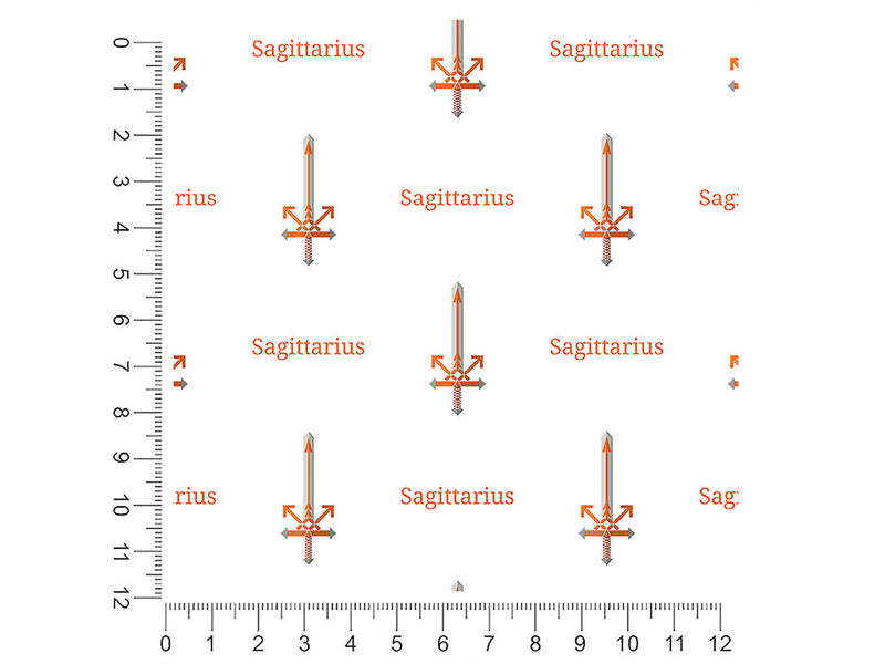 sagittarius swords astrology 1ft x 1ft Craft Sheets