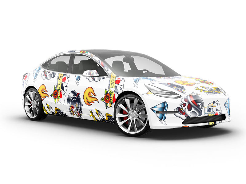 Sailor Style Tattoo Vehicle Vinyl Wrap